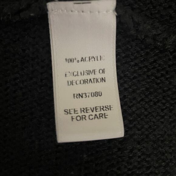 Cato Women Tunic Sweater 22/24 Black Crochet Lace Cut Out Sleeve Whimsigoth Boho - Picture 12 of 15